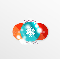 Christmas sale stickers with sample promo text