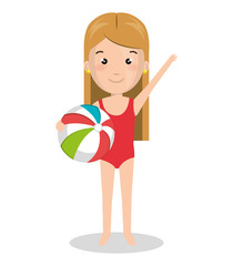 person charcter with Swimwear vector illustration design