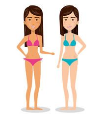 person charcter with Swimwear vector illustration design