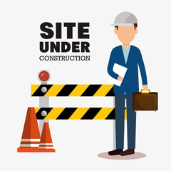 site under construction icon vector illustration design