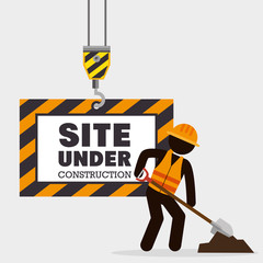 site under construction icon vector illustration design