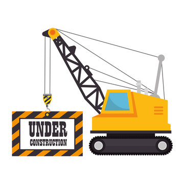 under construction machinery icon vector illustration design