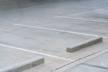 Fototapeta premium Empty parking lot - Car parking lot with white mark 