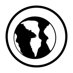 Planet sphere icon. Earth world globe and universe theme. Isolated design. Vector illustration