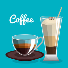 delicious coffee shop products vector illustration design