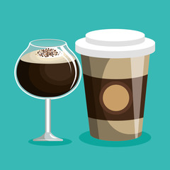 delicious coffee shop products vector illustration design