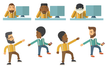 Vector set of illustrations with business people.