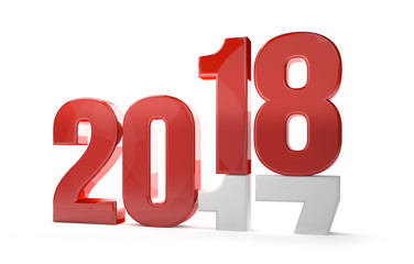 new year 3d redner 2018