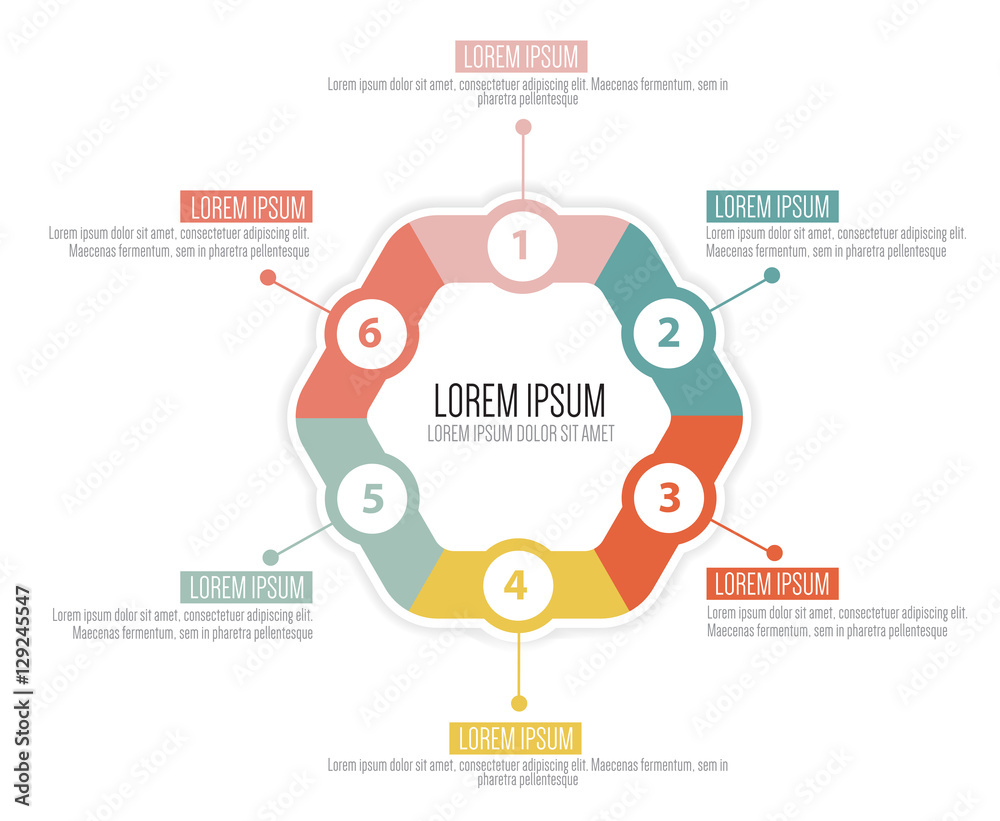 Aufkleber vector infographic design template with steps