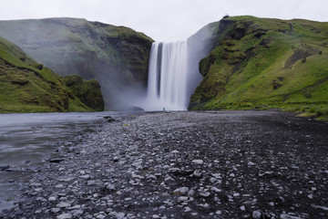 Fototapeta na wymiar Skógafoss waterfall in Iceland