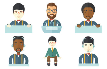 Vector set of illustrations with business people.
