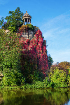 Temple in the park Buttes Chaumont, Paris, France