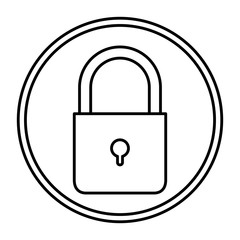 Padlock icon. Security system warning protection and danger theme. Isolated design. Vector illustration