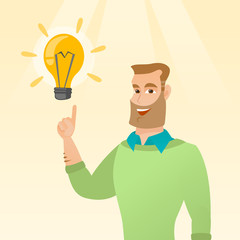 Businessman having business idea.