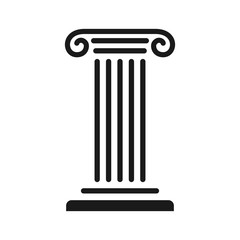 pillar logo. pillar symbol. law icon. - 129248128