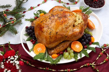 Roasted Turkey for Christmas Dinner