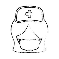 medical woman nurse icon over white background. vector illustration