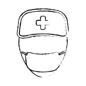 medical man nurse icon over white background. vector illustration