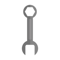 Wrench icon. Tool instrument repair and construction theme. Isolated design. Vector illustration