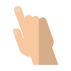 Human hand icon. Finger gesture palm and communication theme. Isolated design. Vector illustration