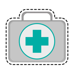 Medical kit icon. Medical health care hospital and emergency theme. Isolated design. Vector illustration