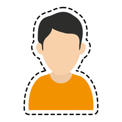 Man icon. Male avatar person people and human theme. Isolated design. Vector illustration