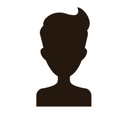 man portrait silhouette icon image vector illustration design 