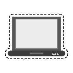 Laptop icon. Device gadget technology and electronic theme. Isolated design. Vector illustration