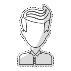 faceless man portrait icon image vector illustration design 