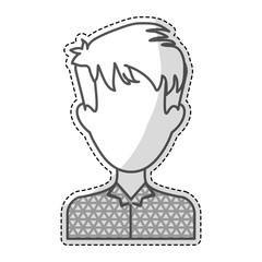 faceless man portrait icon image vector illustration design 