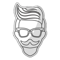 hipster man icon image vector illustration design 