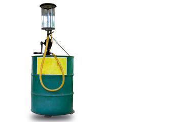 Obraz premium Oil pump on white background.