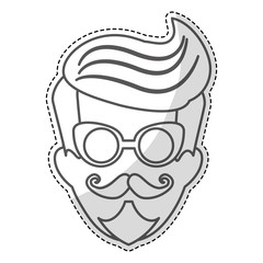 hipster man icon image vector illustration design 