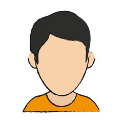 Man icon. Male avatar person people and human theme. Isolated design. Vector illustration