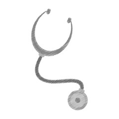 Stethoscope icon. Medical health care hospital and emergency theme. Isolated design. Vector illustration