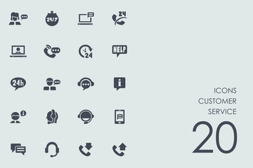 Set of customer service icons