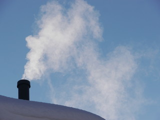 chimney winter snow