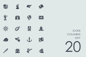 Set of columbus day icons