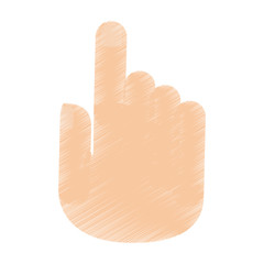 Human hand icon. Finger gesture palm and communication theme. Isolated design. Vector illustration