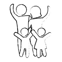 traditional family icon image vector illustration design 