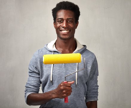 Black Man With Painting Roller