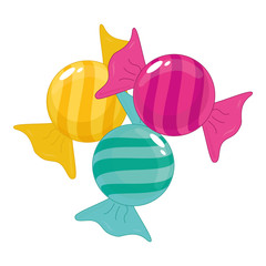 wrapped candy icon image vector illustration design 