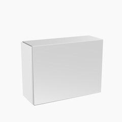 White Product Package Box Illustration Isolated On White Backgro