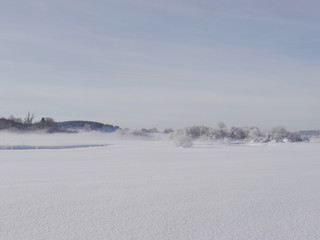 Fototapeta na wymiar snow landscape winter