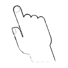 Human hand icon. Finger gesture palm and communication theme. Isolated design. Vector illustration