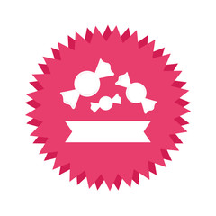 candy blank emblem icon image vector illustration design 