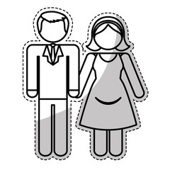 couple man and woman icon image vector illustration design 