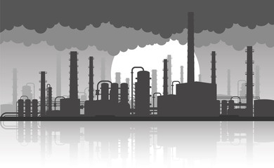 industrial background concept of environmental pollution