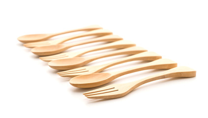 wood spoon and fork