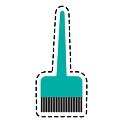 Brush icon. Hair salon supply utensil and barbershop theme. Isolated design. Vector illustration